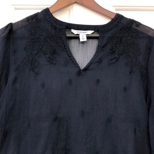 Old Navy embroidered sheer top